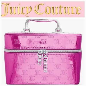 Juicy Couture Iridescent JC Logo Travel Cosmetic Traincase